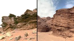Слева Марс, справа пустыня Атакама